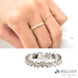 フラワー-シルバー色 | 指輪 リング 日本製 | Melody　Accessory