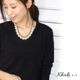 カーキ | パールネックレス アクセサリー レディース | mili an deni