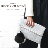 ブラック×オフホワイト | ファーチャーム フォックスファー アクセサリー | mili an deni