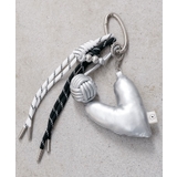 シルバー | 中綿ハートチャーム バッグ対応 キーホルダー | mili an deni