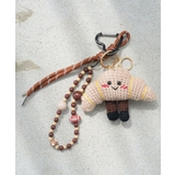 ベージュ | ニットブレッドチャーム バッグチャーム スマホチャーム | mili an deni