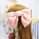 薄ピンク | ヘアアクセサリー リボン バレッタ | Miniministore