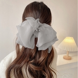 グレー | ビックリボン バレッタ ヘアアクセ韓国風 | SUNSHINE CLOSET