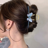 くすみブルー | バンスクリップ 大きめ 蝶々ヘアクリップ | Miniministore