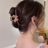 ピンク | バンスクリップ 大きめ 蝶々ヘアクリップ | Miniministore