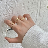 ゴールド | マルチデザイン リングセット レディース | Miniministore
