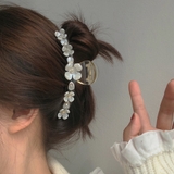 アイボリー*小花柄 | 樹脂ヘアクリップ大人っぽいまとめ髪お洒落 | Miniministore