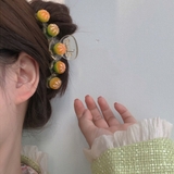 オレンジ | 樹脂ヘアクリップ大人っぽいまとめ髪お洒落 | Miniministore