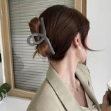 グレー | ヘアクリップ大きめアクリルバンスクリップ | Miniministore