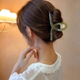 カーキ | ヘアクリップ大きめアクリルバンスクリップ | Miniministore