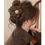 ブラウン | ヘアクリップレディース 花バンスクリップ | Miniministore