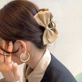 シャンパン色 | ビッグリボン ヘアクリップ レディース春 | Miniministore