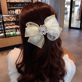 アイボリー | ビッグリボン ヘアクリップ レディース | Miniministore