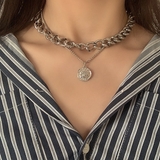 シルバー | ボリューム チェーンチョーカー レディース | Miniministore