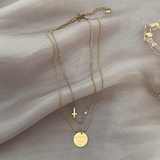 2連チェーンネックレス クロスモチーフ | Miniministore | 詳細画像3 