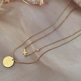 2連チェーンネックレス クロスモチーフ | Miniministore | 詳細画像8 