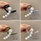 ヘアクリップ バンスクリップ パール付き | Miniministore | 詳細画像2