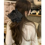 ドット柄リボンバンスクリップヘアクリップ | Miniministore | 詳細画像1 