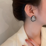シルバー | サークルプレートピアス レディースレトロ | SUNSHINE CLOSET