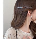 ブラウン | ラインバレッタ ヘアクリップ シンプル | SUNSHINE CLOSET