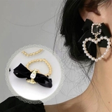 ブラック(イヤリング) | ハートピアス レディース イヤリング | Miniministore