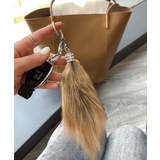 ベージュ | バッグチャームふわふわしっぽキーホルダー | Miniministore