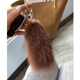 ブラウン | バッグチャームふわふわしっぽキーホルダー | Miniministore