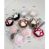 足跡キーホルダー もこもこファーチャーム | Miniministore | 詳細画像2