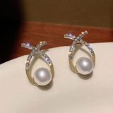 クロス ピアス フェイクパール 大粒 | Miniministore | 詳細画像9