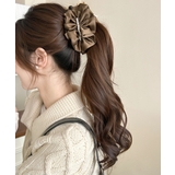 ブラウン | パールバナナクリップサテン風ヘアクリップ | Miniministore