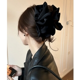 ブラック | 大きめヘアクリップ 大人上品クリップ オフィスカジュアル | SUNSHINE CLOSET