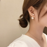チェーンピアス2wayレディース フェイクパール ロングピアス | Miniministore | 詳細画像4 