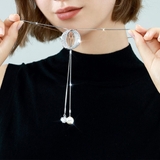 シルバー | ロングネックレス レディース ラリエット | Miniministore