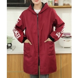 ワインレッド | エプロンコート 裏起毛 ロング割烹着暖か | SUNSHINE CLOSET