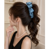 ブルー | バナナクリップ ビッグリボンヘアクリップ | Miniministore