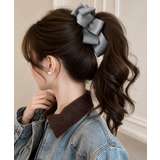 グレー | バナナクリップ ビッグリボンヘアクリップ | Miniministore