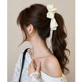 アイボリー | バナナクリップ ビッグリボンヘアクリップ | Miniministore