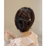 シルバー | お洒落 上品 パール調バレッタ | Miniministore