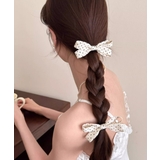 ドット柄 リボンヘアクリップ 大人可愛い | Miniministore | 詳細画像3 