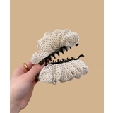 ドット柄 シフォンフリル バナナクリップ | Miniministore | 詳細画像6