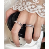 シルバー2点セット | オープンリングセット フェイクパール指輪 | Miniministore