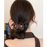 ブラウン | フラワーヘアバンスクリップ 簡単まとめ髪 | Miniministore