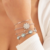 シルバー | ブレスレット リゾート風 チェーン 合金 | Miniministore