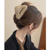 ベージュ | ファーバンスクリップ 韓国 ヘアクリップ | Miniministore