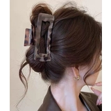 ブラウン | 大人可愛い長方形ヘアクリップ | Miniministore