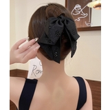C*黒クリスタル | ヘップバーン風 ヘアクリップ レディース | Miniministore