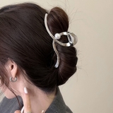シルバー | メタルヘアクリップ パール レディース | Miniministore