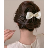 アイボリー | バナナクリップ リボン ヘアクリップ 黒 | Miniministore