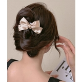 ピンクベージュ | バナナクリップ リボン ヘアクリップ 黒 | Miniministore
