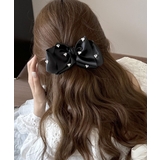 ブラック | レディース リボンヘアクリップ 髪飾り | SUNSHINE CLOSET